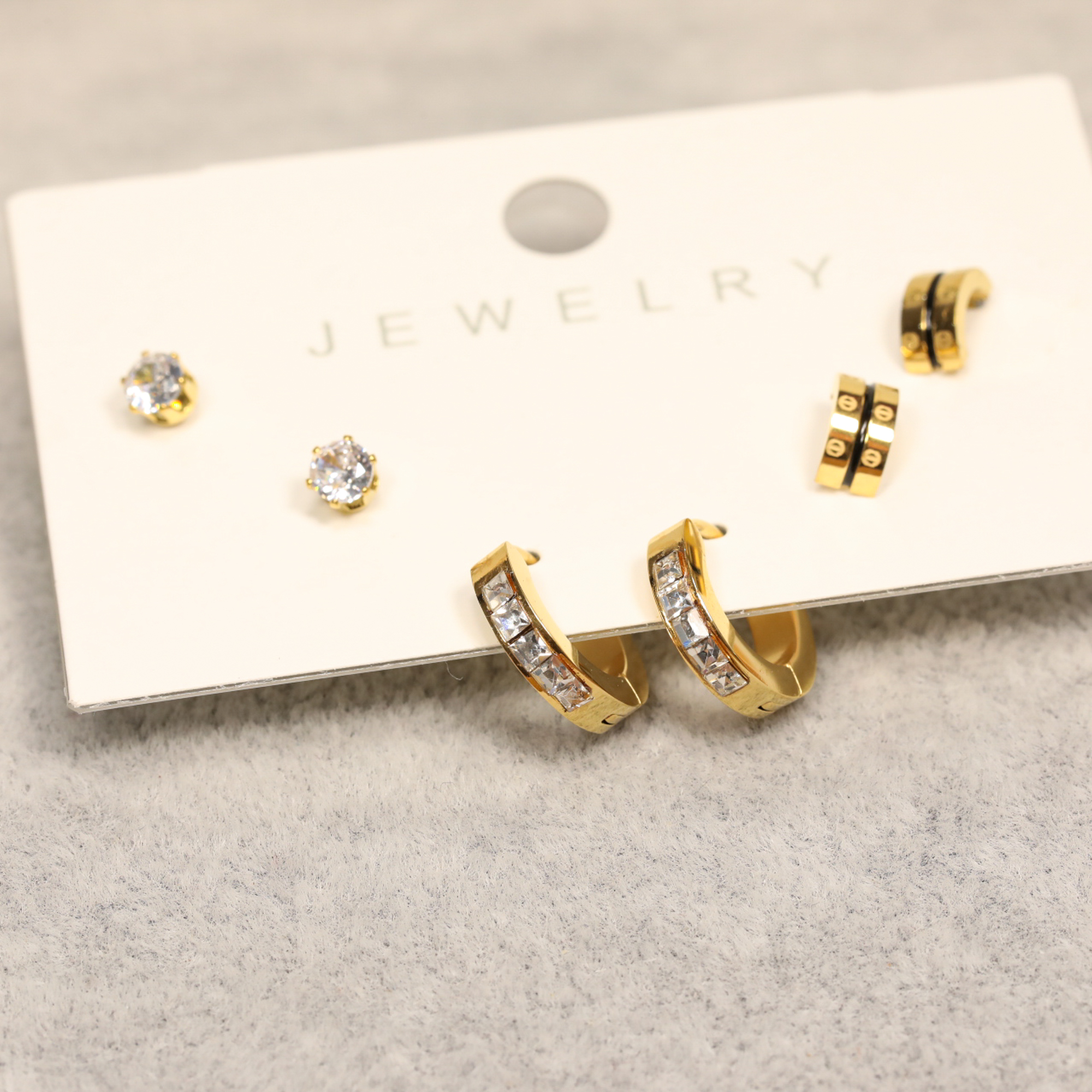 Boucles d’oreilles en acier inoxydable doré