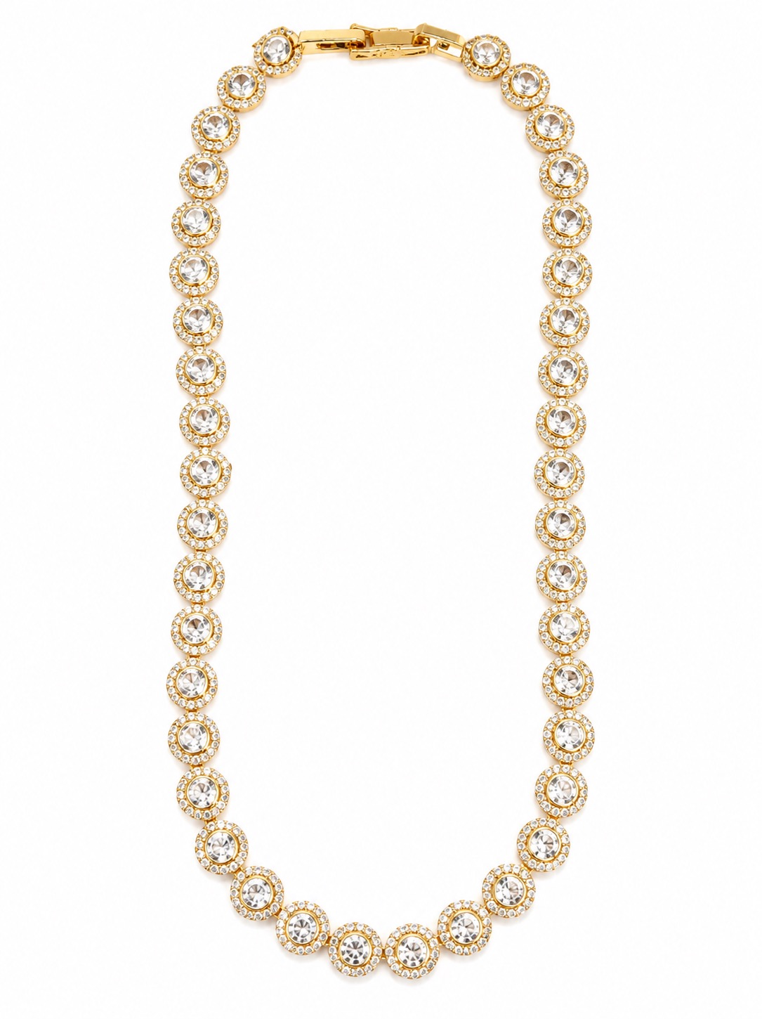 Collar dorado con cristales